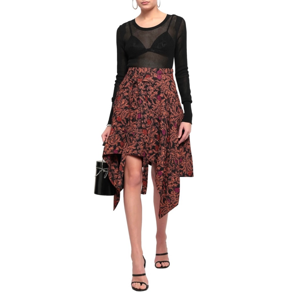 NEW PROENZA SCHOULER ASYMMETRIC PRINTED SKIRT - Picture 8 of 8